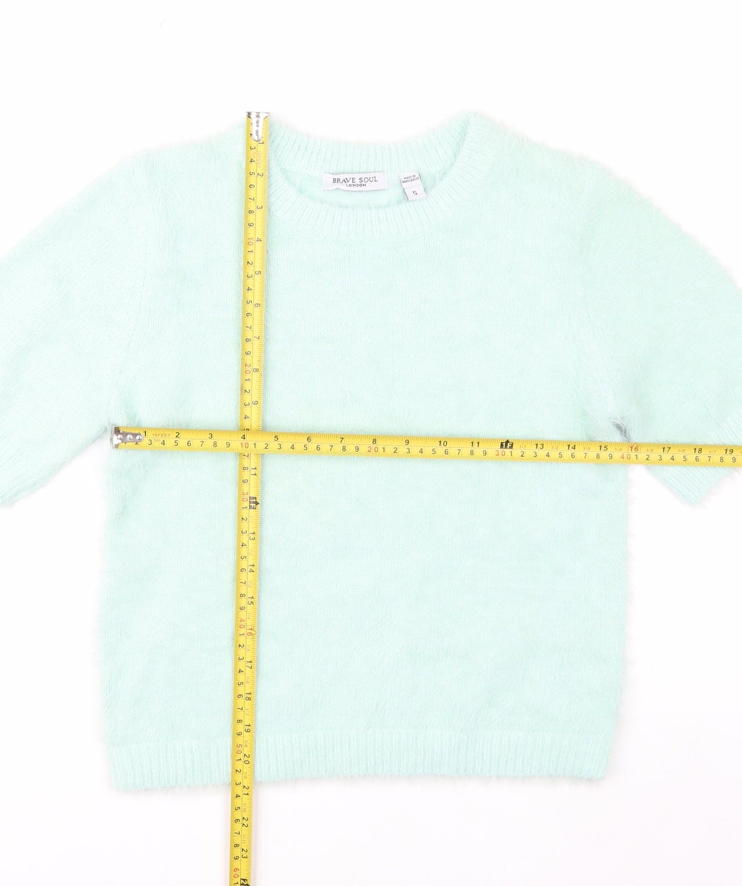 Brave Soul Women's Mint Green Short Sleeve Knit T-Shirt Size S