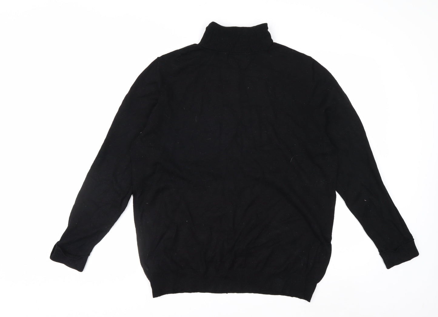Wallis Women’s Black Roll Neck Button Shoulder Jumper Size 18