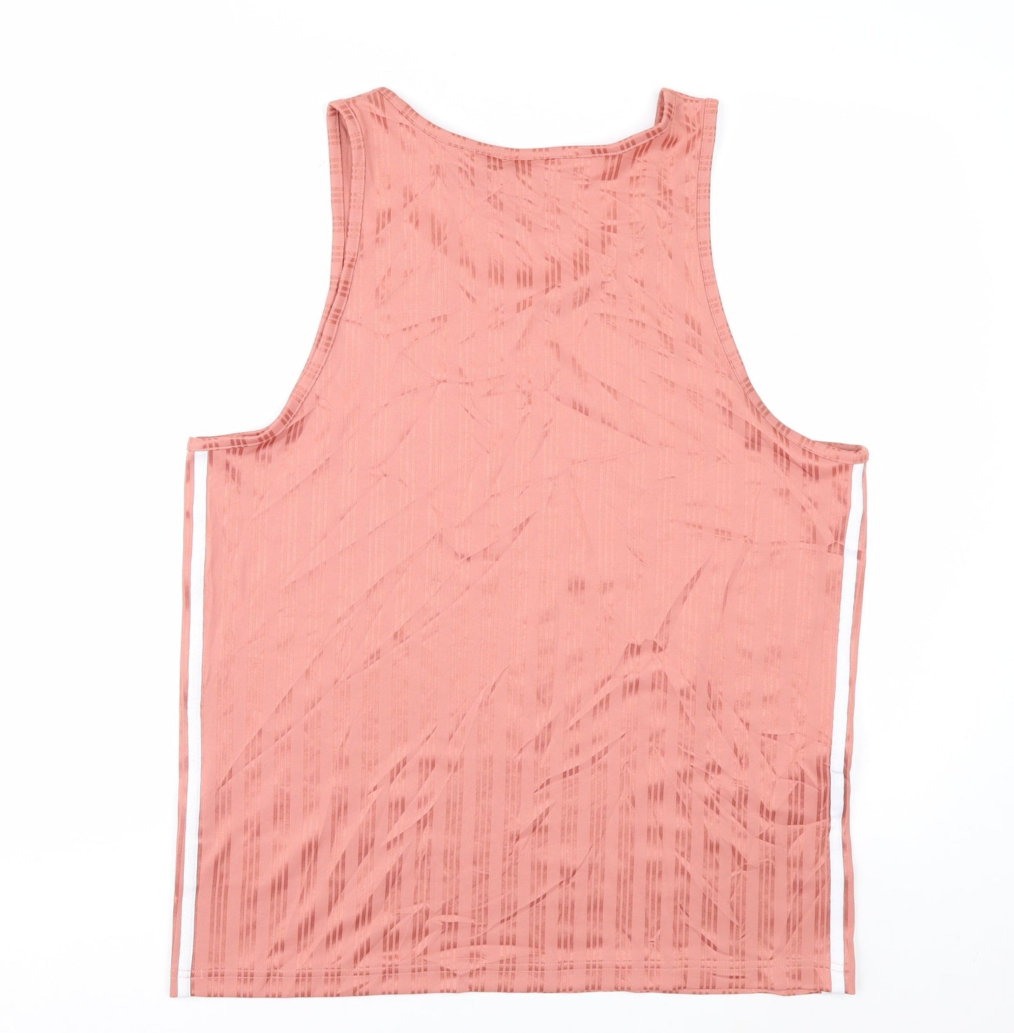 Adidas Men's Pink Sleeveless Tank Top M Lightweight Polyester