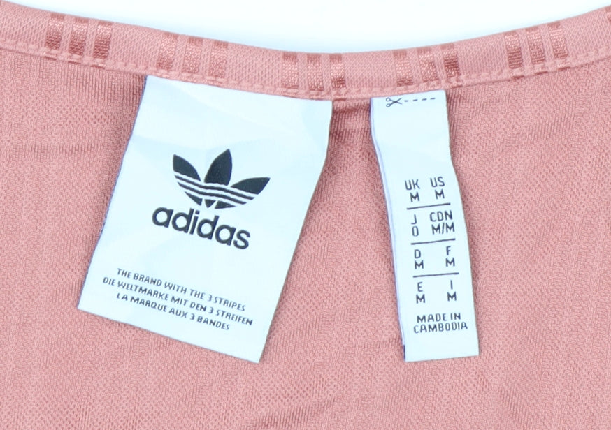 Adidas Men's Pink Sleeveless Tank Top M Lightweight Polyester
