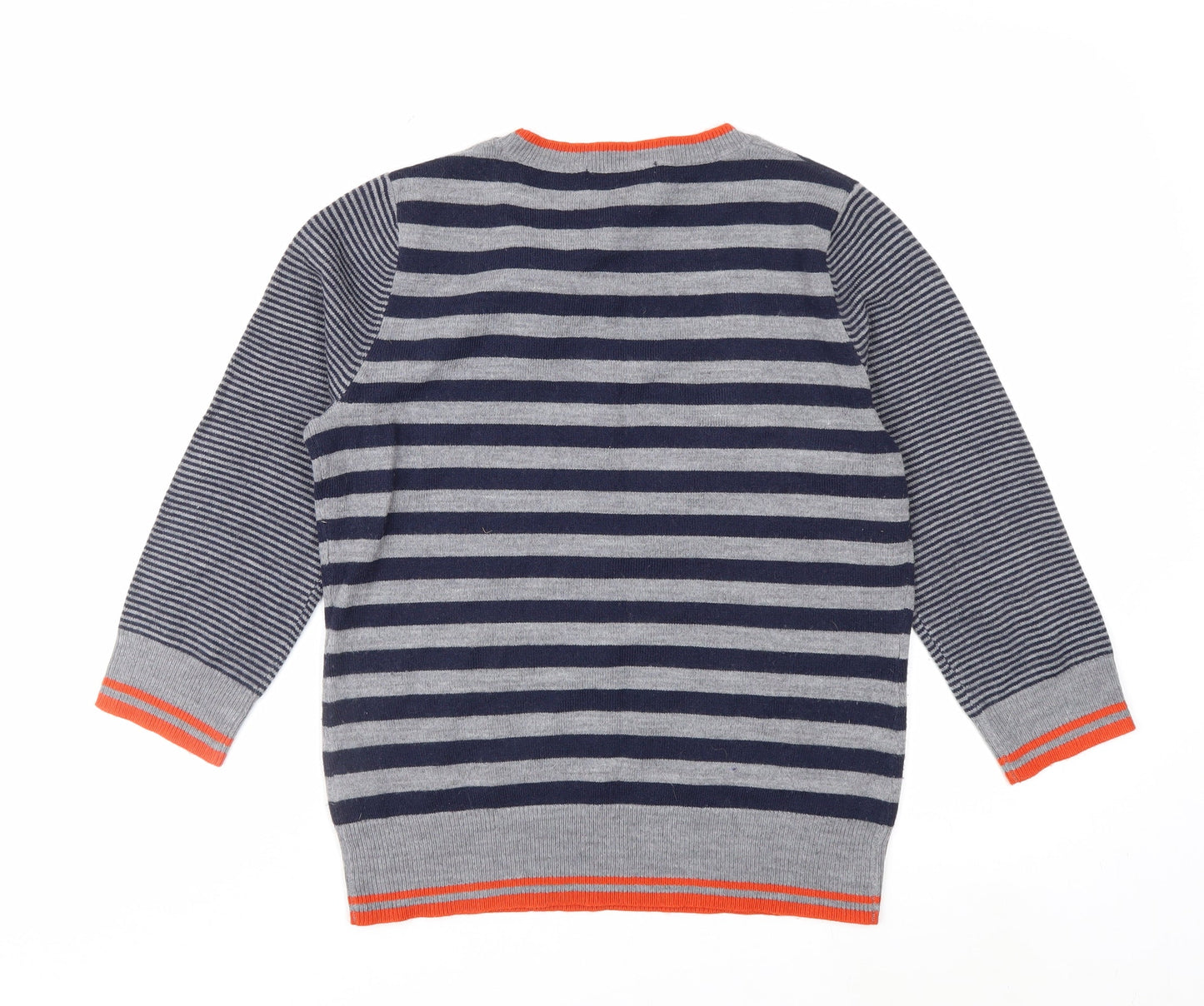 Marks and Spencer Women Blue Striped Bow Knit Jumper Size 10