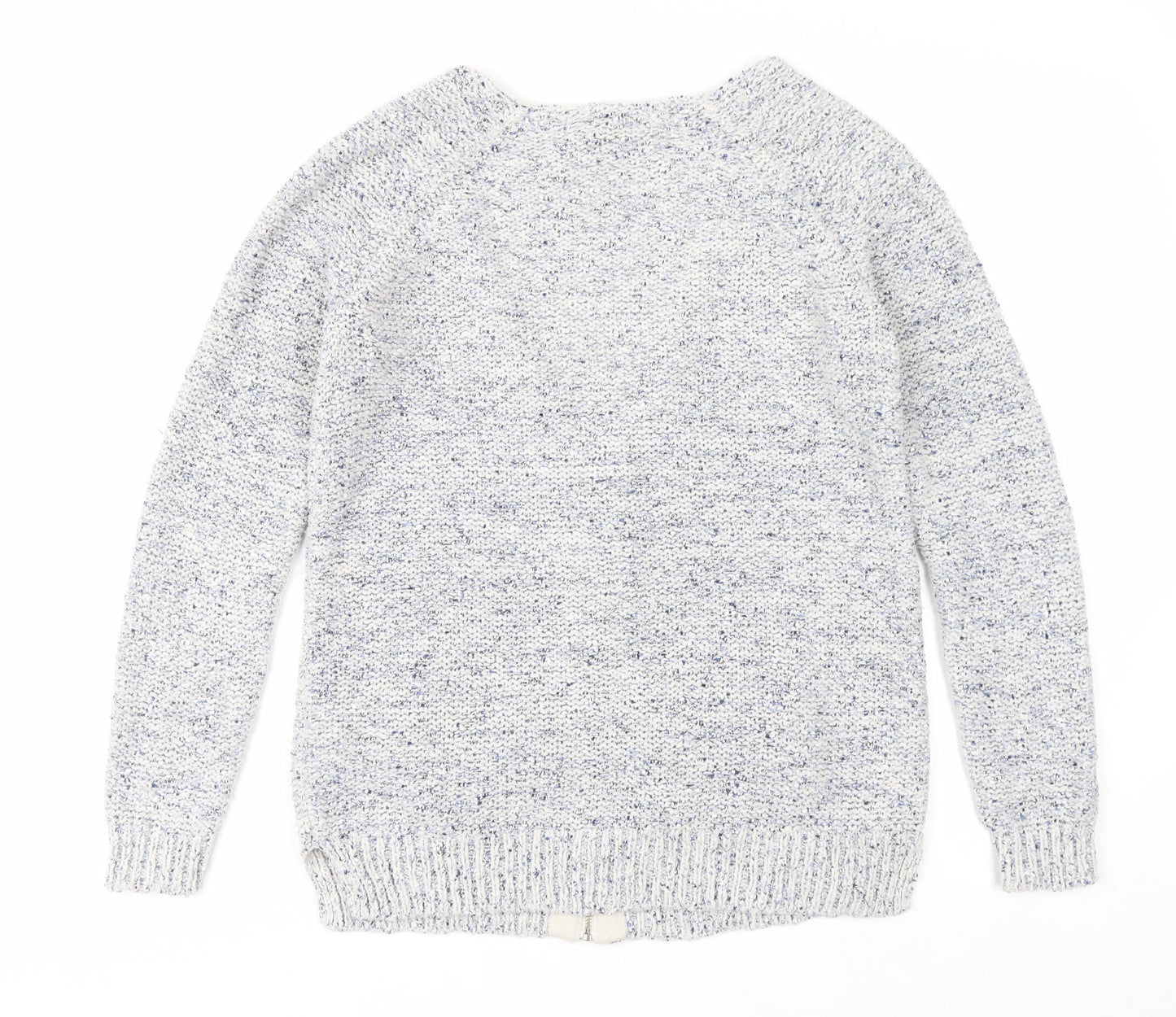 Marks and Spencer Women’s Grey Full Zip Knit Jumper Size 8