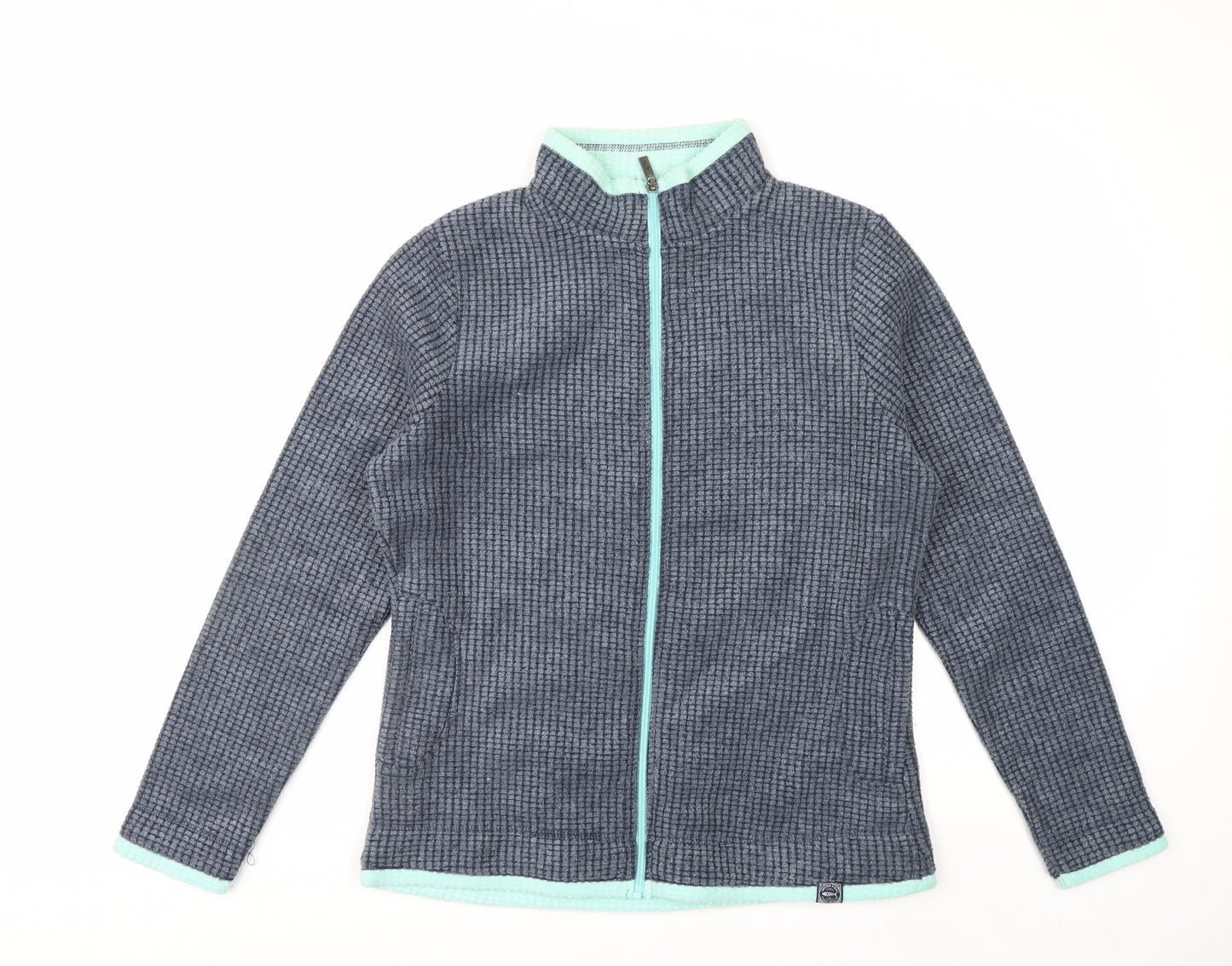 Weird Fish Women's Blue Full Zip Fleece Jacket Size 12