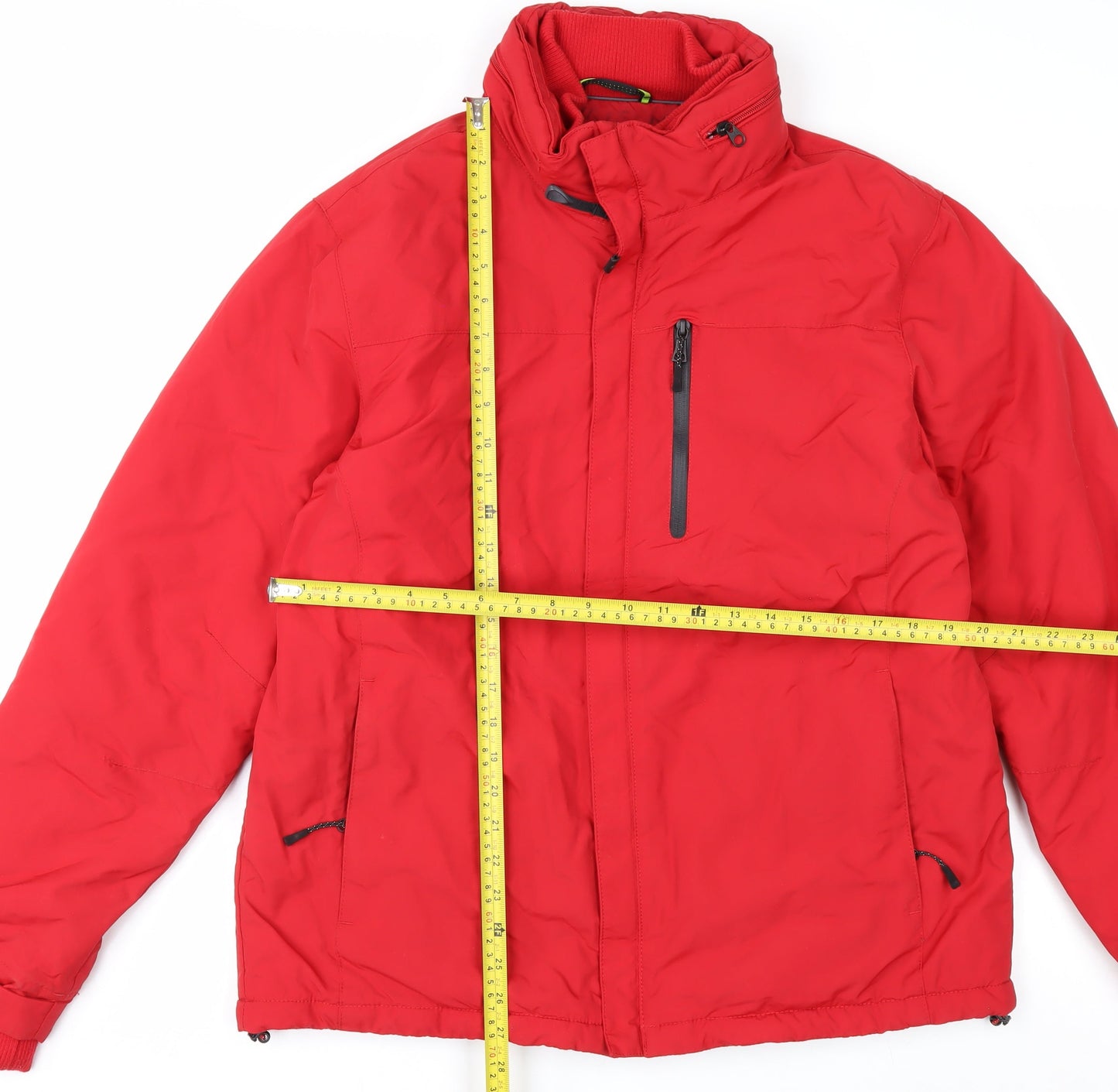 Marks and Spencer Men’s Red Puffer Jacket M Water Resistant Winter Coat
