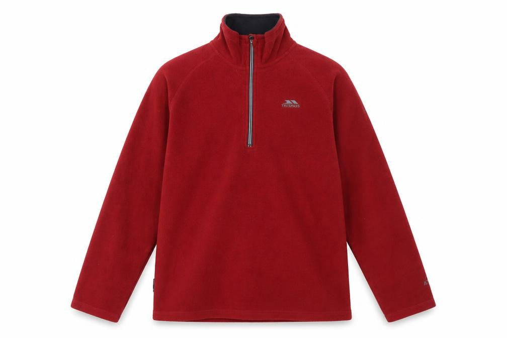 Trespass Men's Red Fleece 1/2 Zip Pullover Sweatshirt Size M