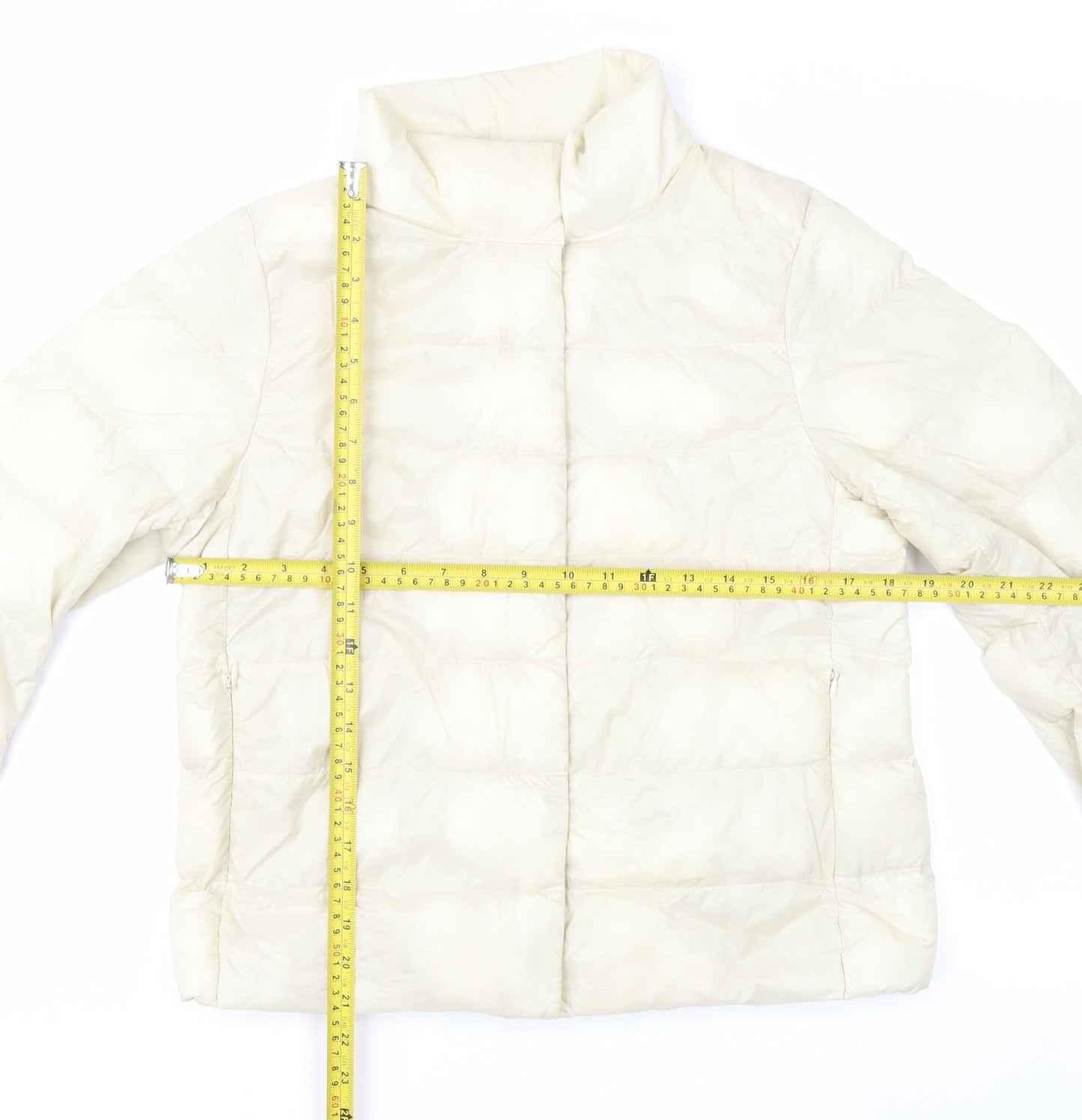 Uniqlo Women Ivory Ultra Light Down Puffer Jacket S