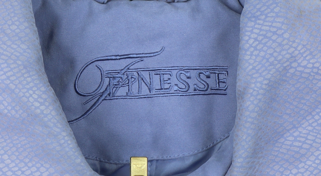 Finesse Womens Blue Mid-Length Coat Size 14 Polyester Blend