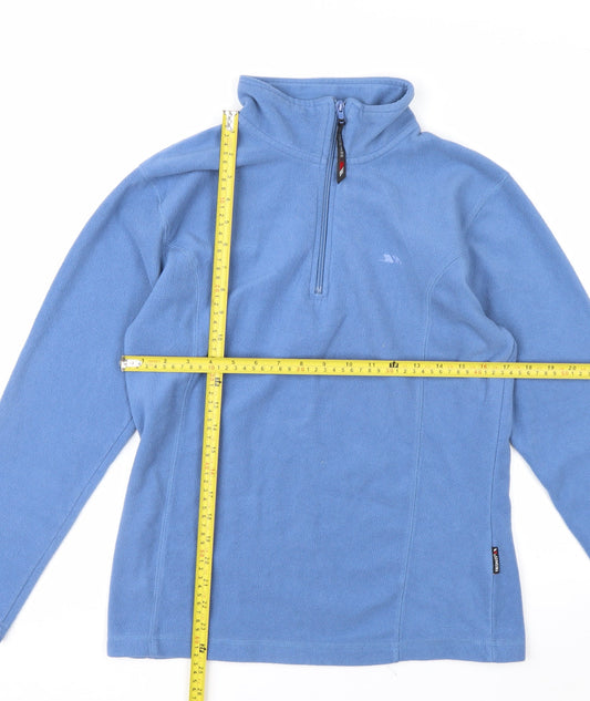 Trespass Women's Blue Fleece Pullover Sweatshirt Medium 1/2 Zip