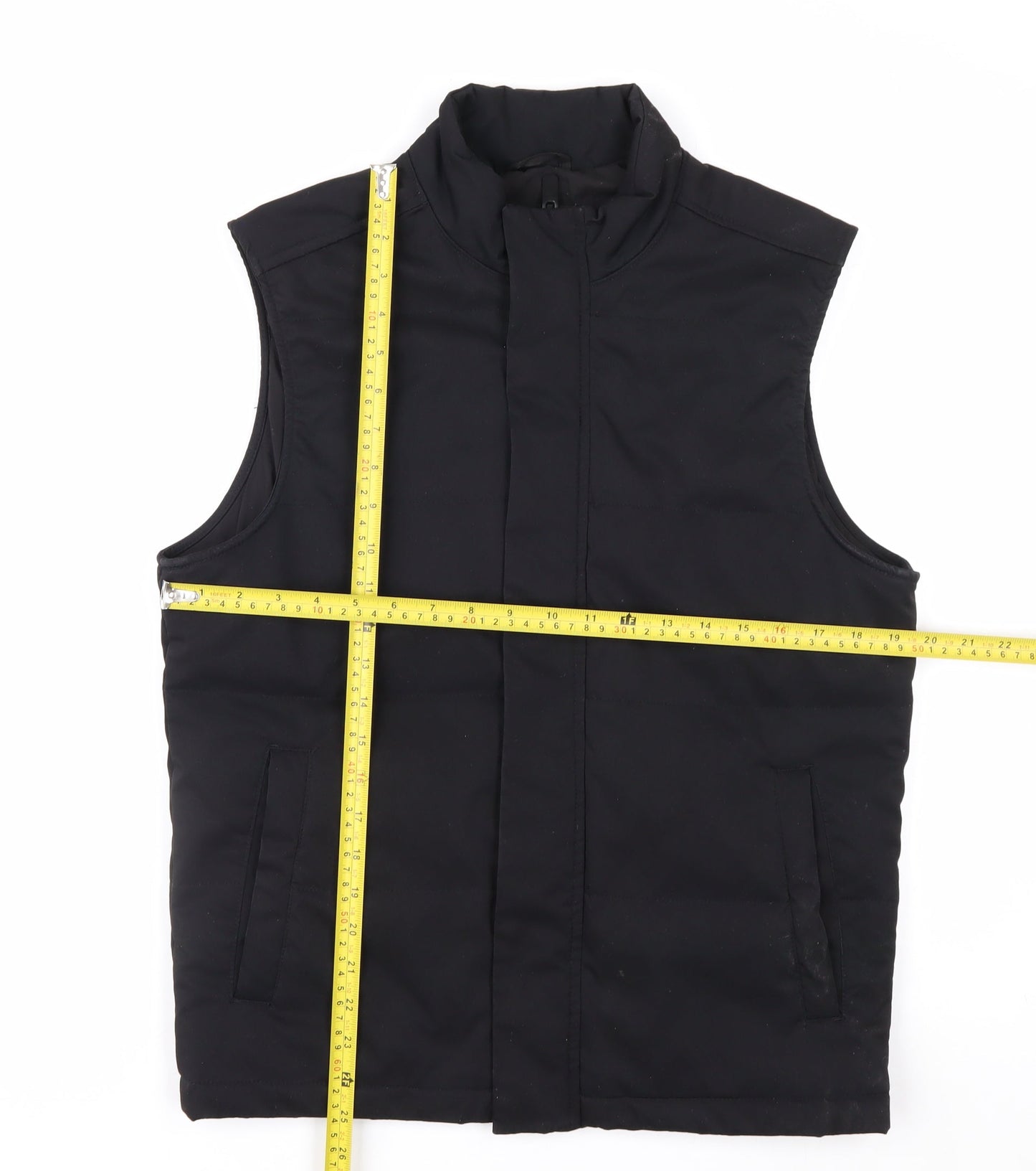 Zara Womens Black Padded Waistcoat Bodywarmer Size S