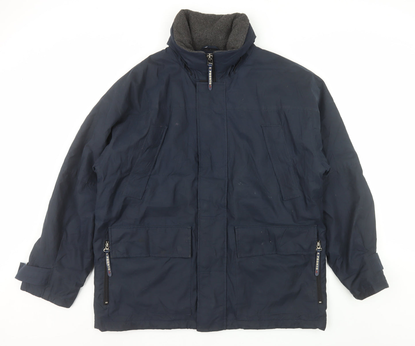 Pronto Men's Blue M Parka Jacket Polyester Lined Winter Coat