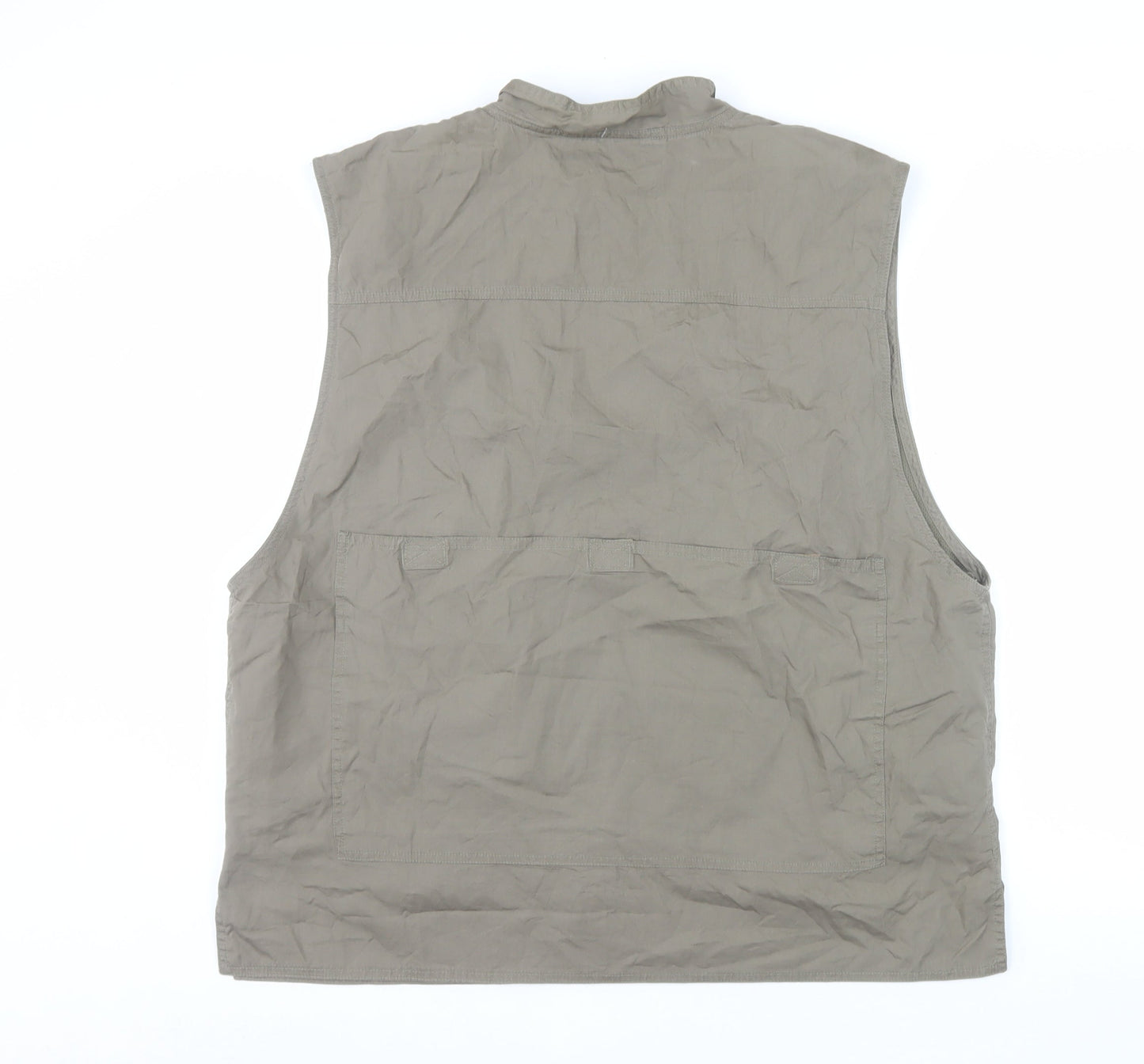 Sportif Men’s Brown Cotton Fishing Waistcoat L with Multiple Pockets