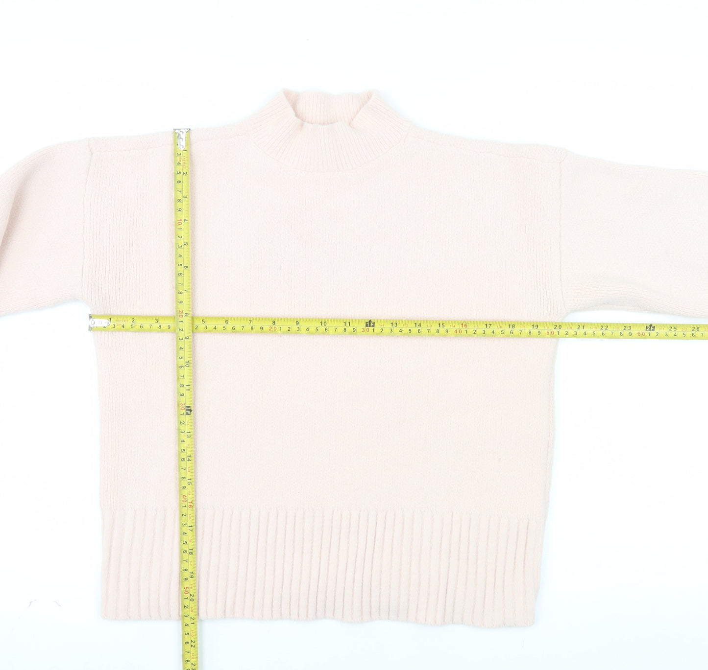 Marks and Spencer Women’s Ivory Mock Neck Knit Jumper Size M