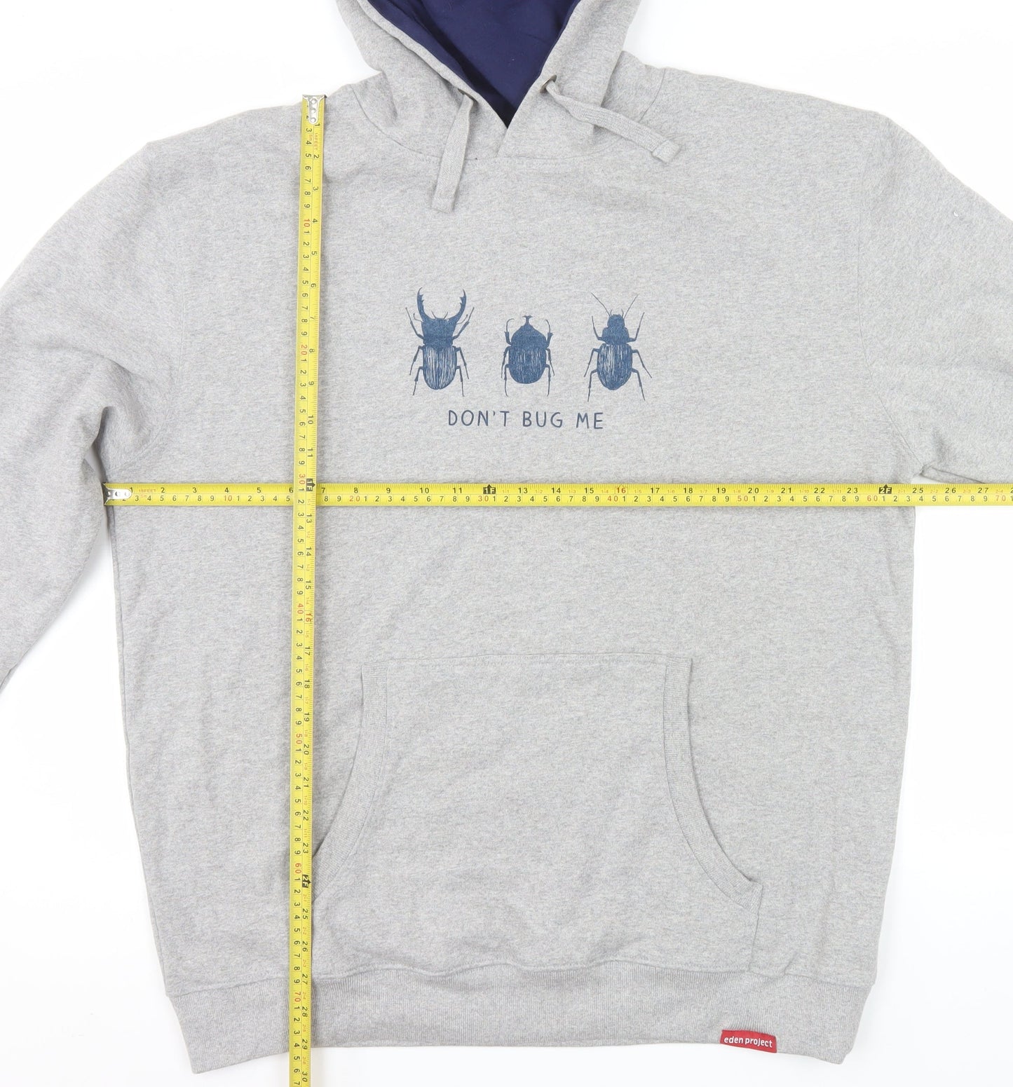 Eden Project Men's Grey XL Pullover Hoodie 'Don't Bug Me' Graphic