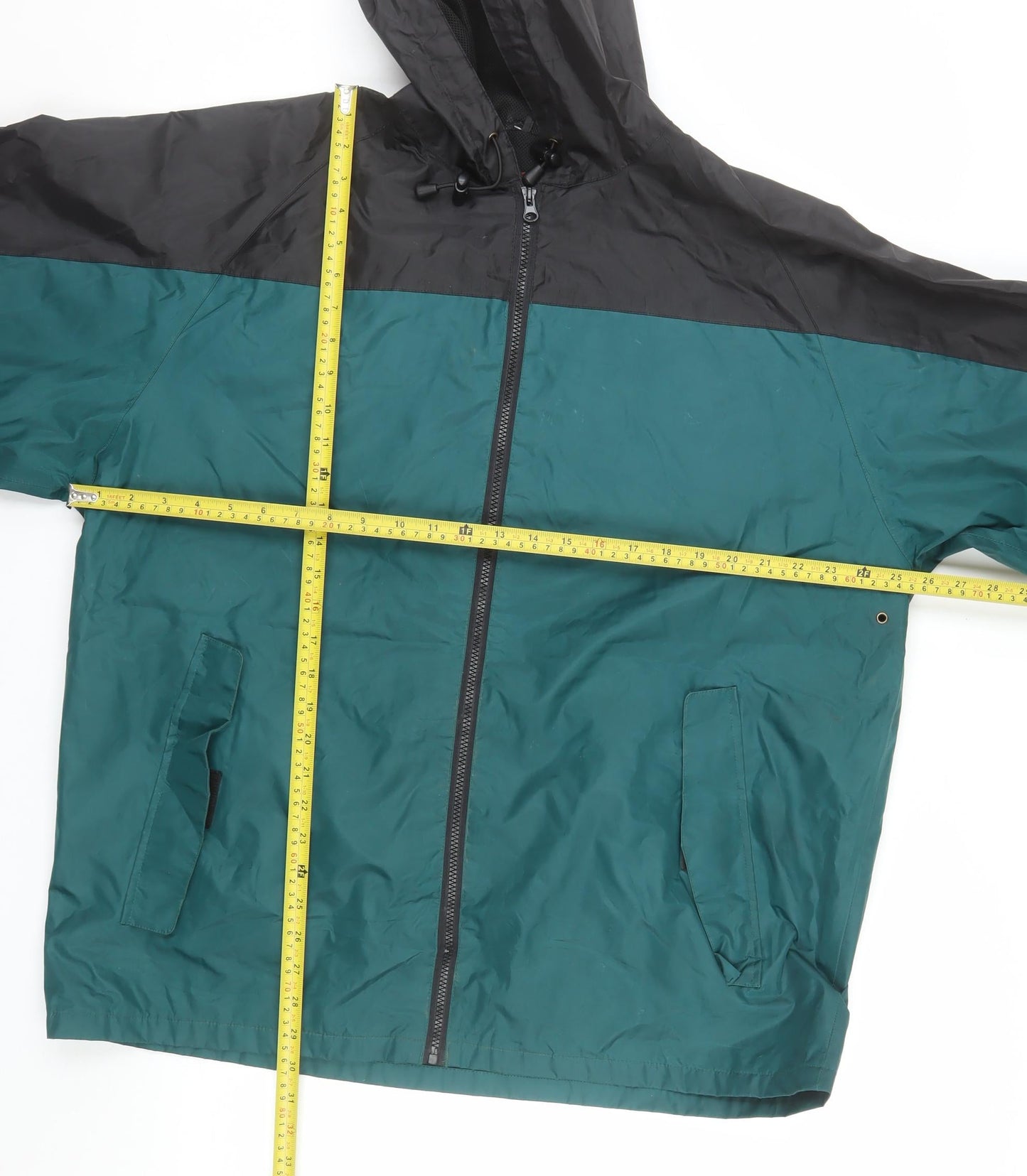 Viking Men’s Green Black XL Windbreaker Hooded Jacket