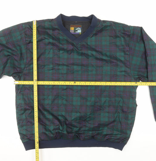 Forrester’s Men’s Green Check Pullover Quilted Sweatshirt L Outdoor