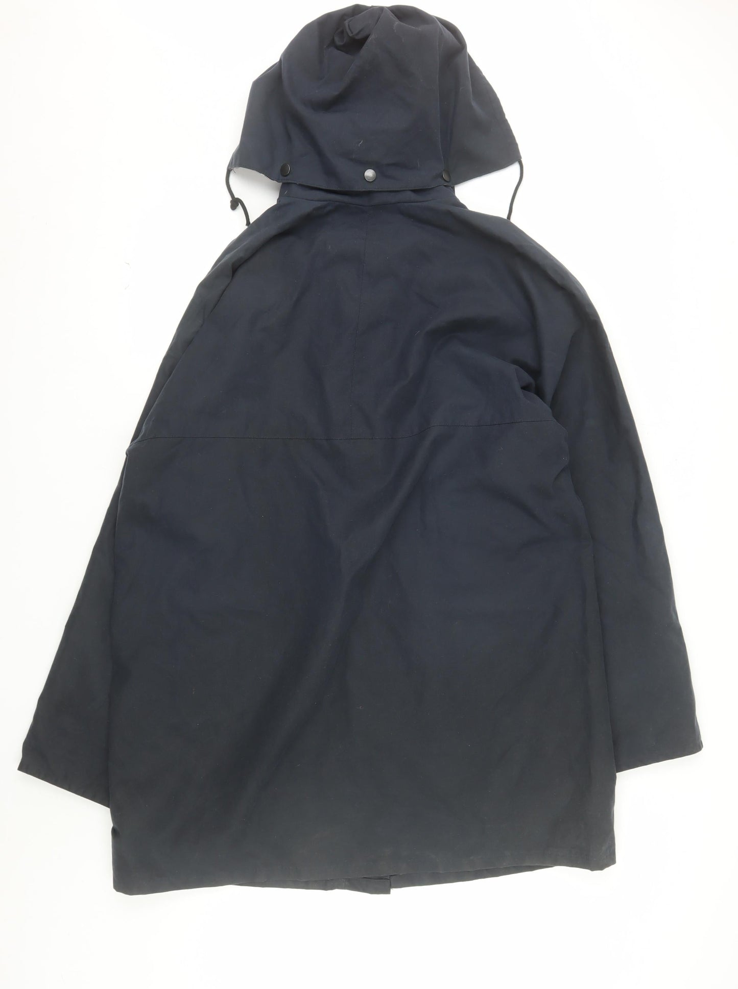 Avoca Men's Blue L Hooded Cotton Rain Coat with Pockets