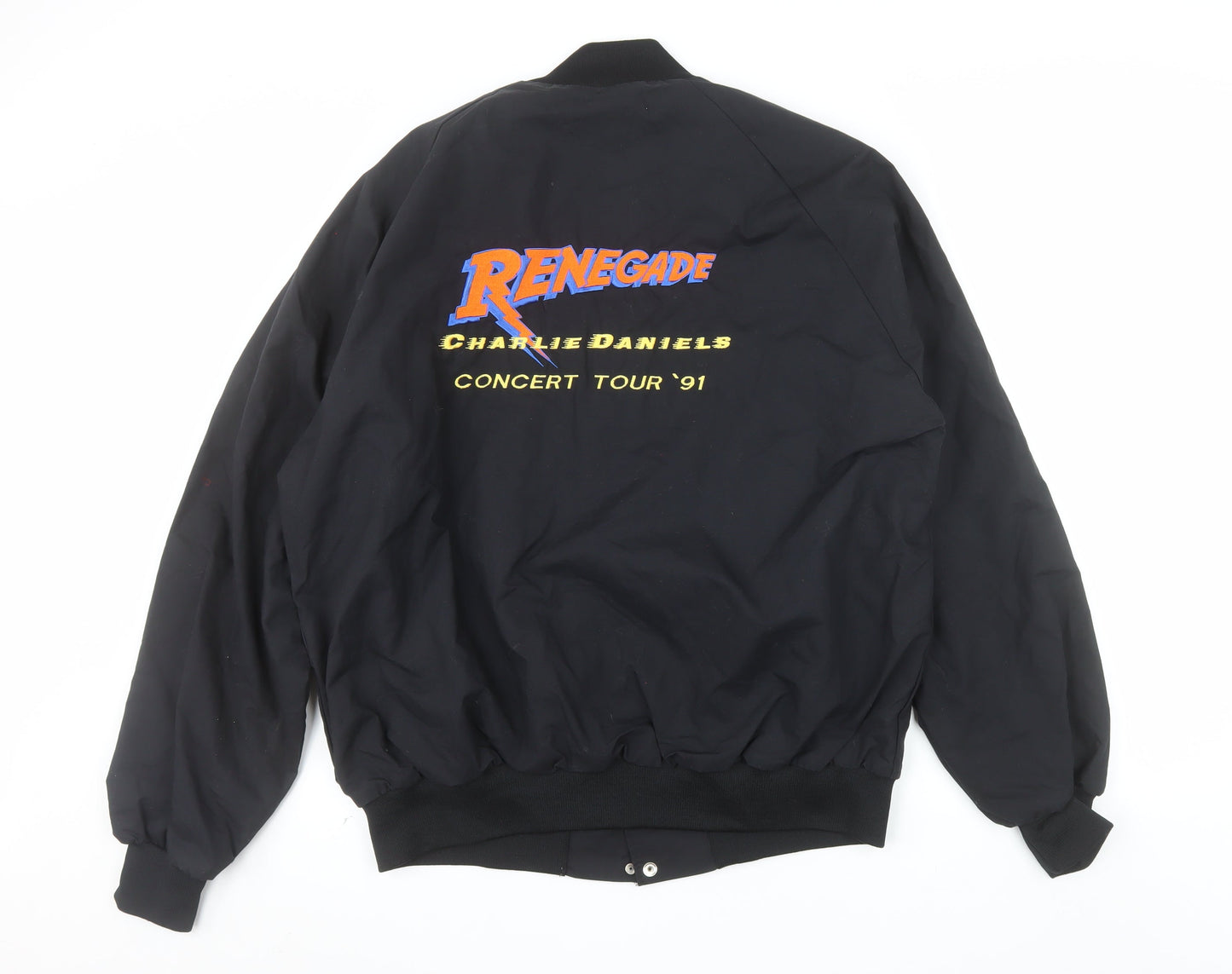 Taylor Jackets Men’s Black XL Varsity Bomber Music Tour Jacket