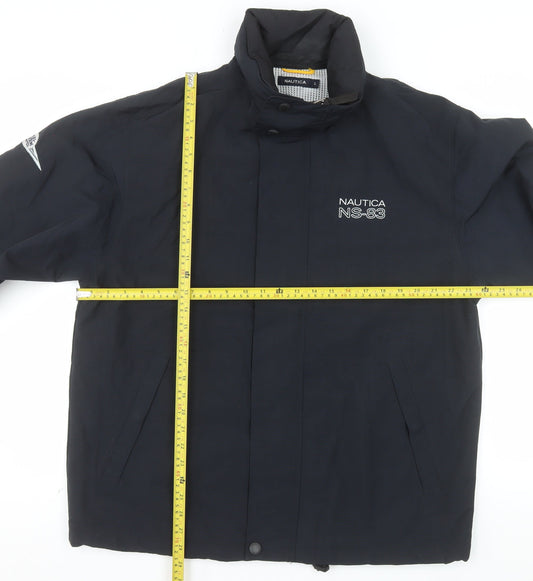Nautica Men’s Blue NS-83 Puffer Jacket L Nylon Windproof