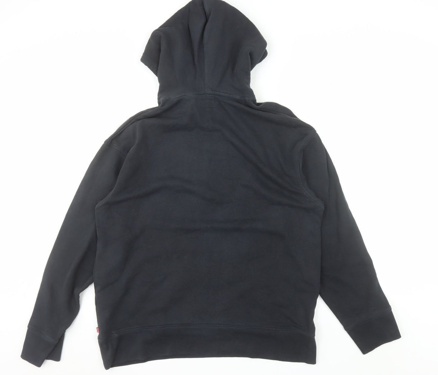 Levi's Men's Black Pullover Hoodie L Logo Fleece Sweatshirt