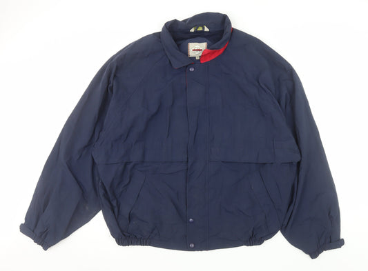 SK Design Men's Blue XL Nylon Bomber Jacket with Lining