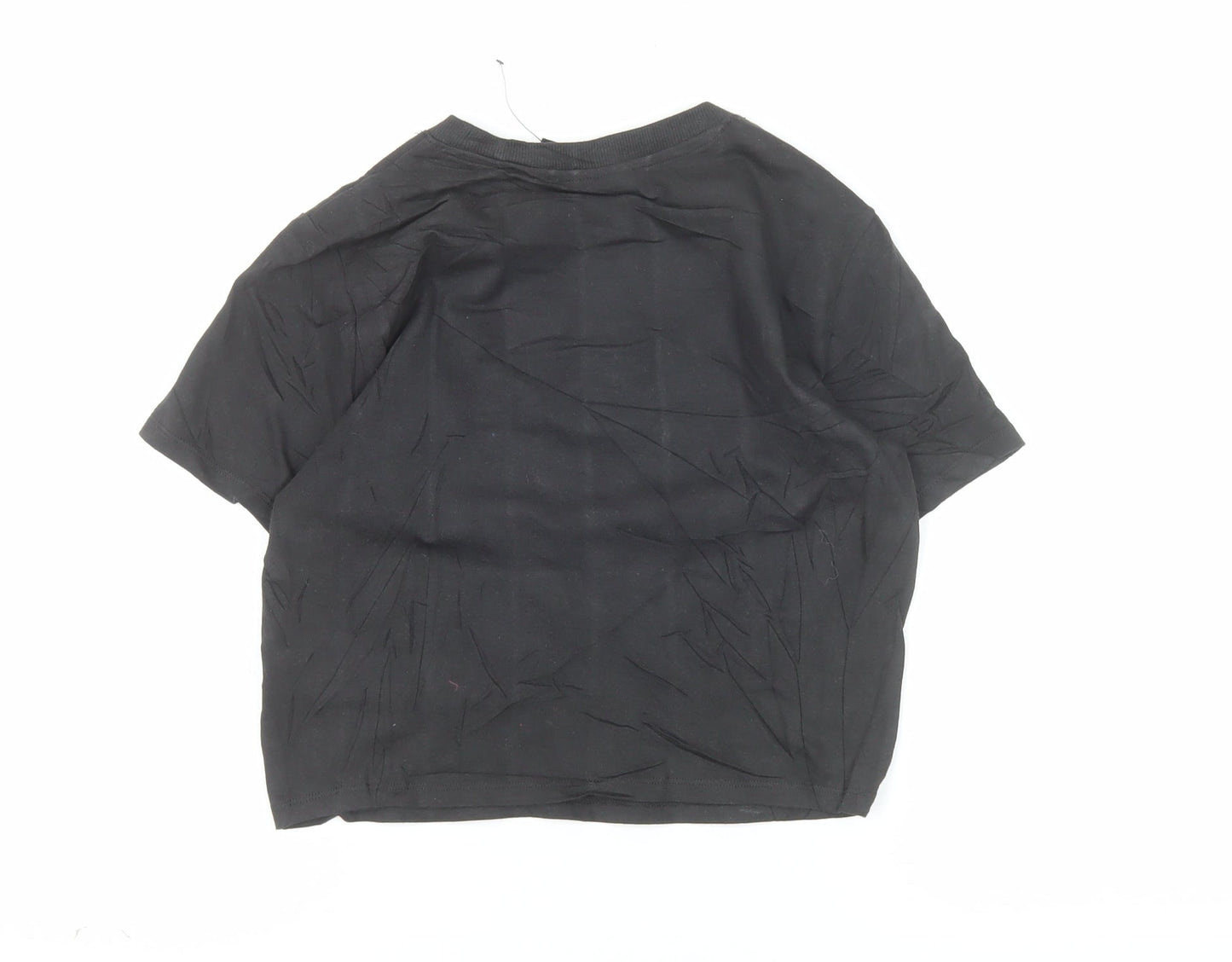 Bowie Women's Black Cropped Graphic T-Shirt Size S 10-12