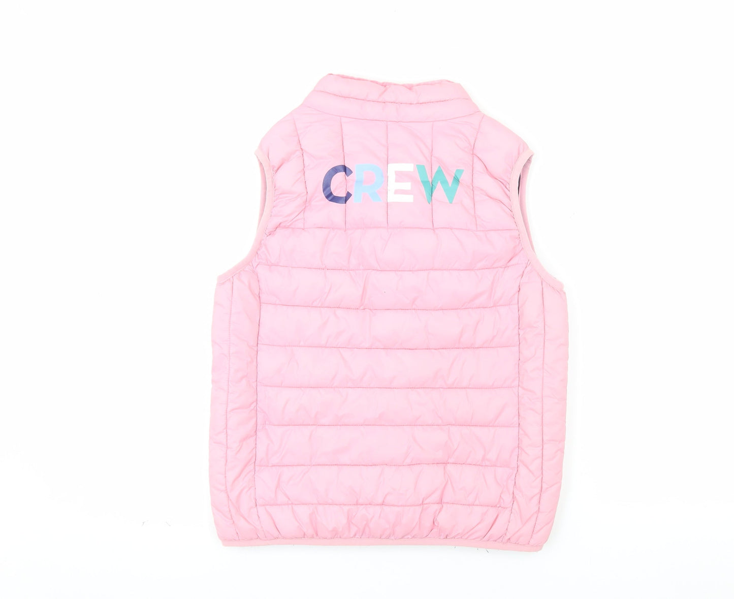 Crew Clothing Girls Pink Puffer Gilet 8-9 Years Quilted Lightweight Vest