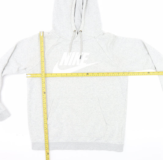 Nike Men's Grey Pullover Hoodie Small Sports Fleece Sweatshirt
