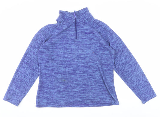 Mountain Warehouse Womens Purple Size 16 1/2 Zip Fleece Sweatshirt