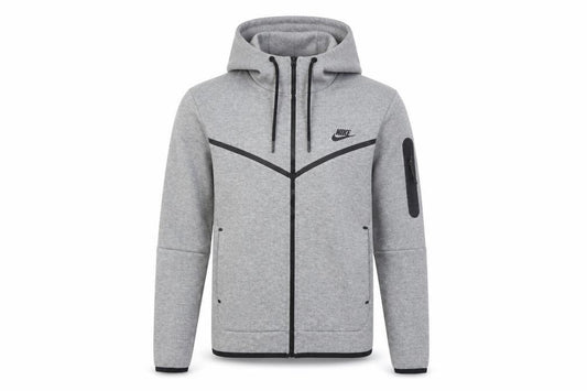 Nike Men's Grey Full Zip Hooded Sweatshirt S Sports Hoodie