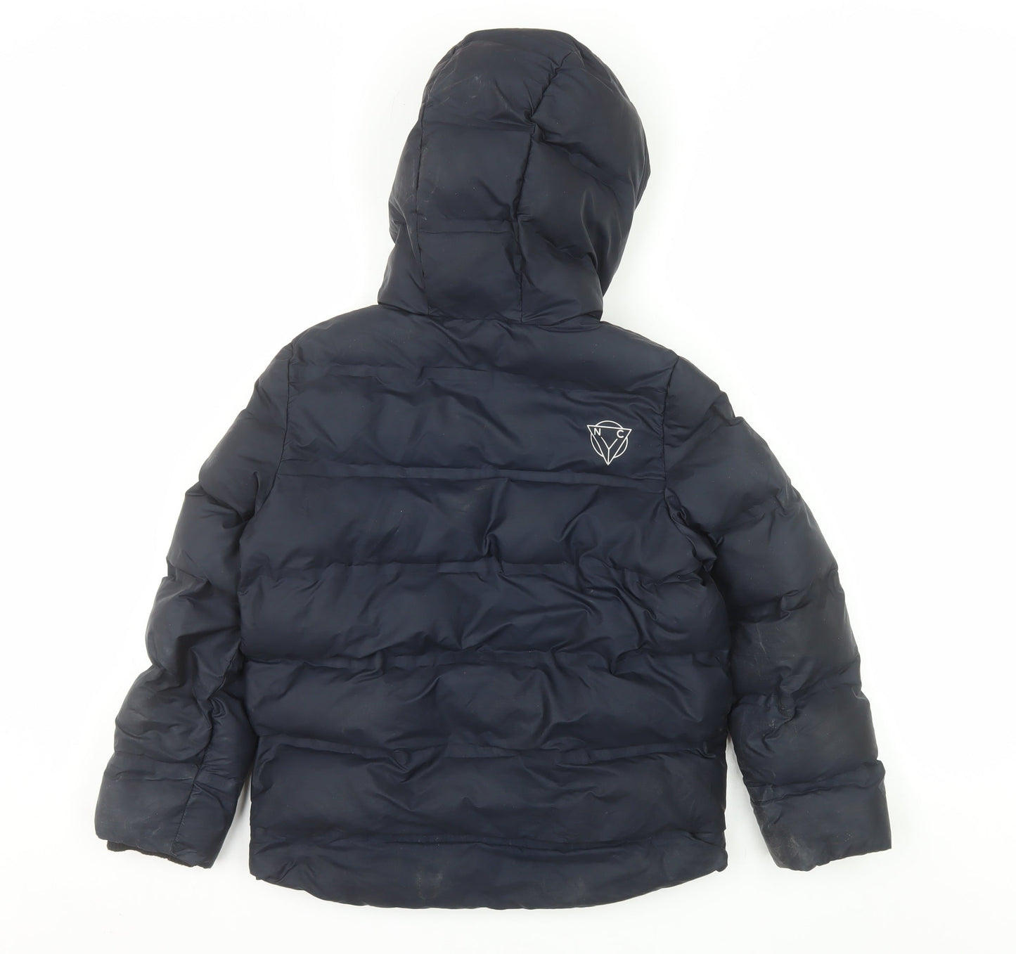 Next Boys Blue Hooded Puffer Jacket 9 Years Winter Mid-Length