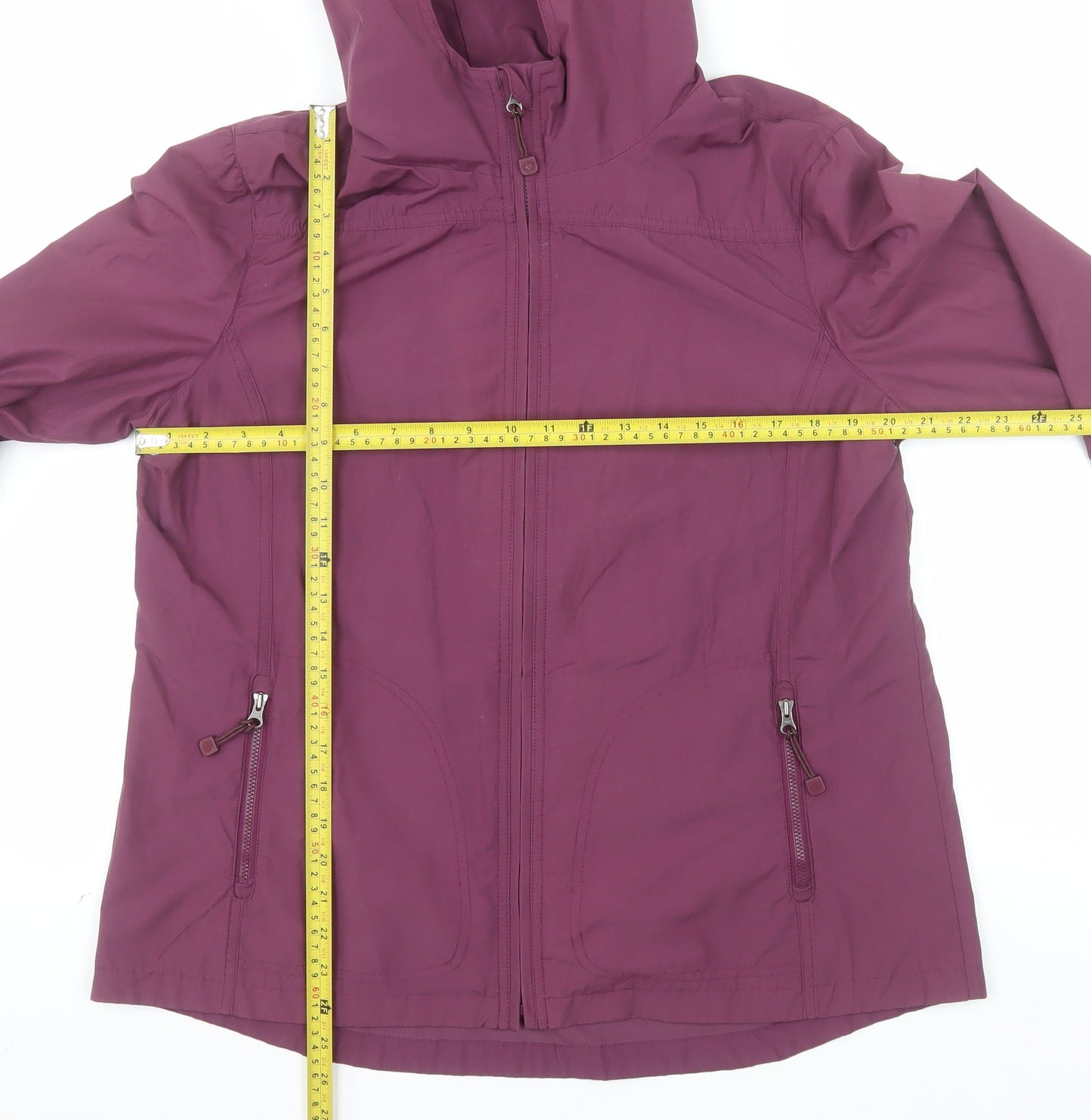 FatFace Women's Purple Size 16 Hooded Waterproof Parka Jacket