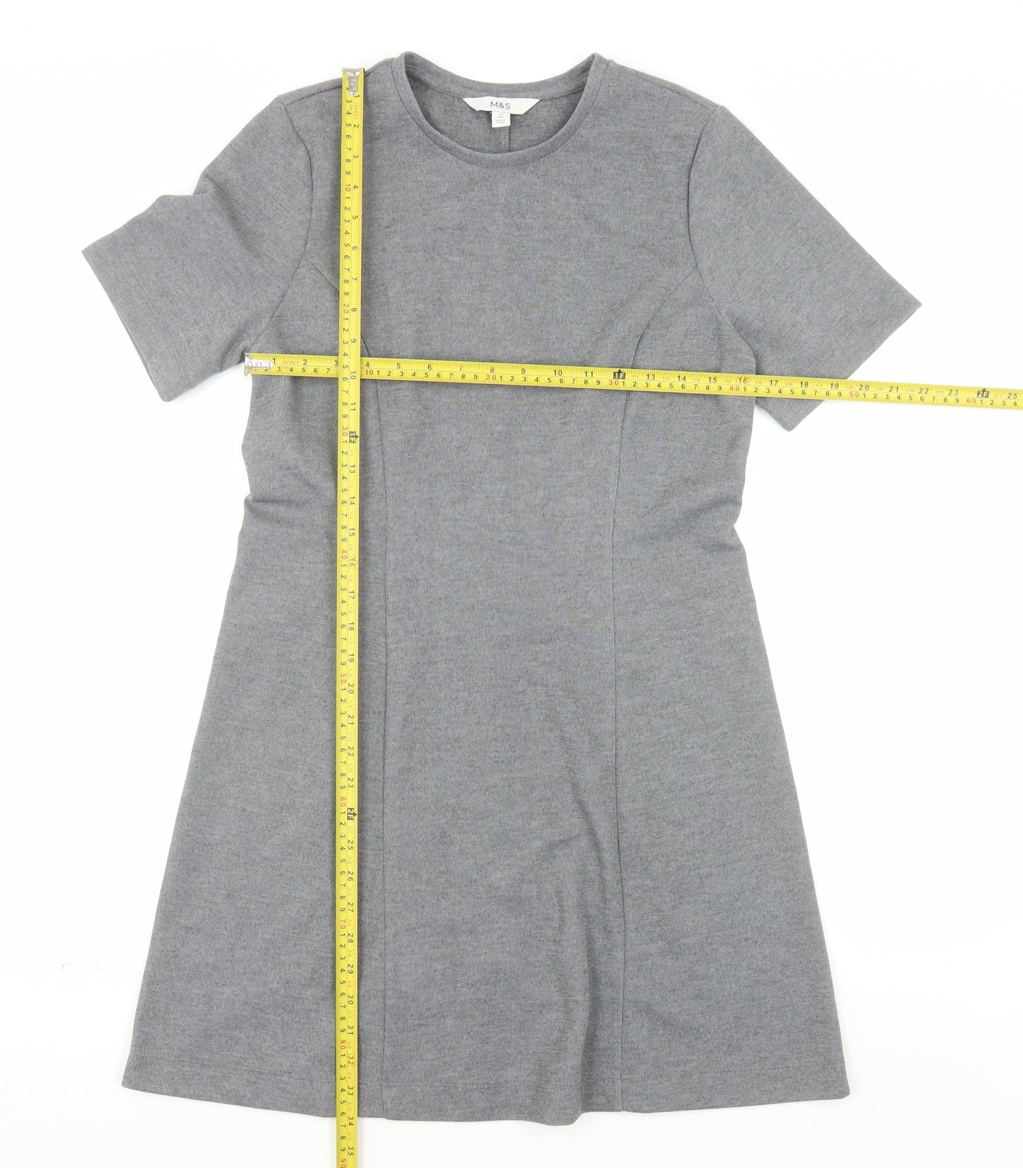 Marks and Spencer Women’s Grey A-Line Jersey Dress Size 12