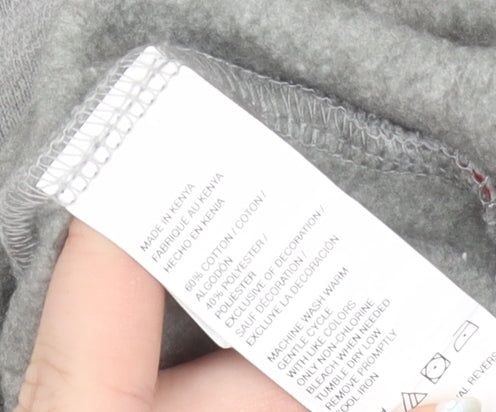 IZOD Mens Grey Crew Neck Pullover Sweatshirt Size L Regular Fit