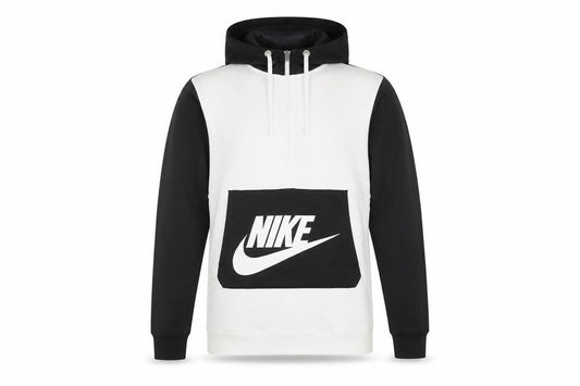 Nike Men's Black White Pullover Hoodie Small Fleece Sportswear