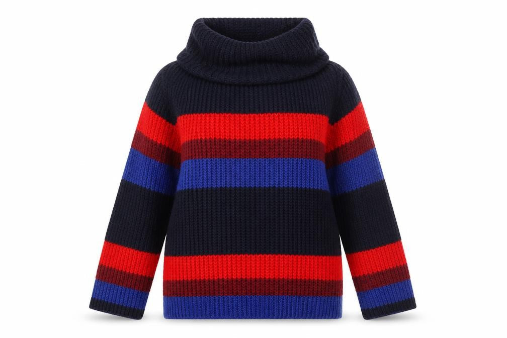 Isabella D. Women's Multicoloured Cowl Neck Chunky Knit Jumper M