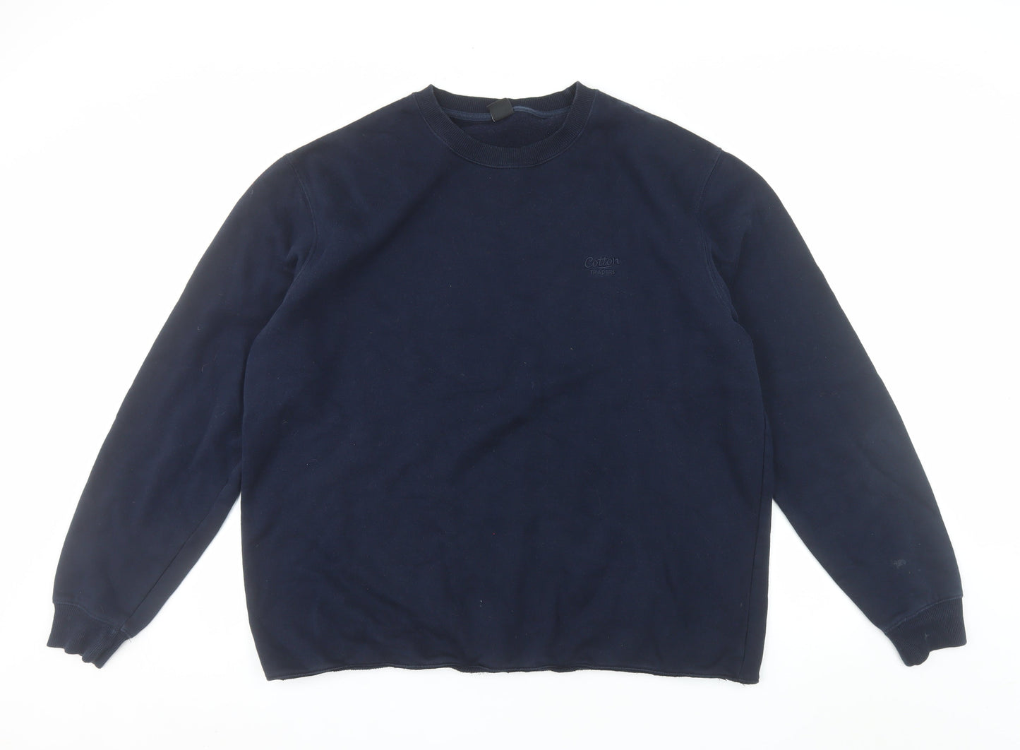 Cotton Traders Men's Blue XL Pullover Sweatshirt Crew Neck