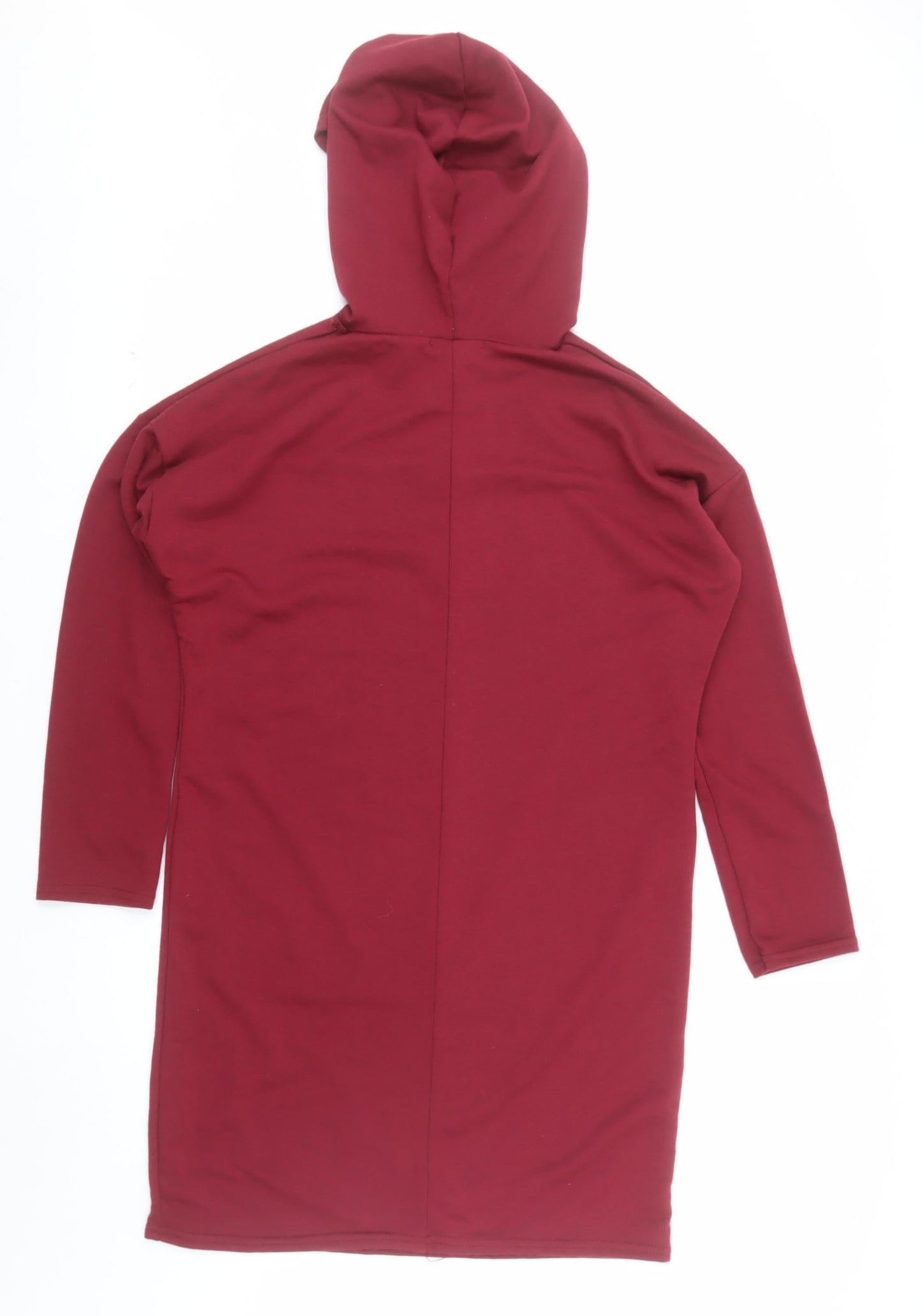 Select Womens Burgundy Hooded Tunic Sweatshirt Size M Graphic Print