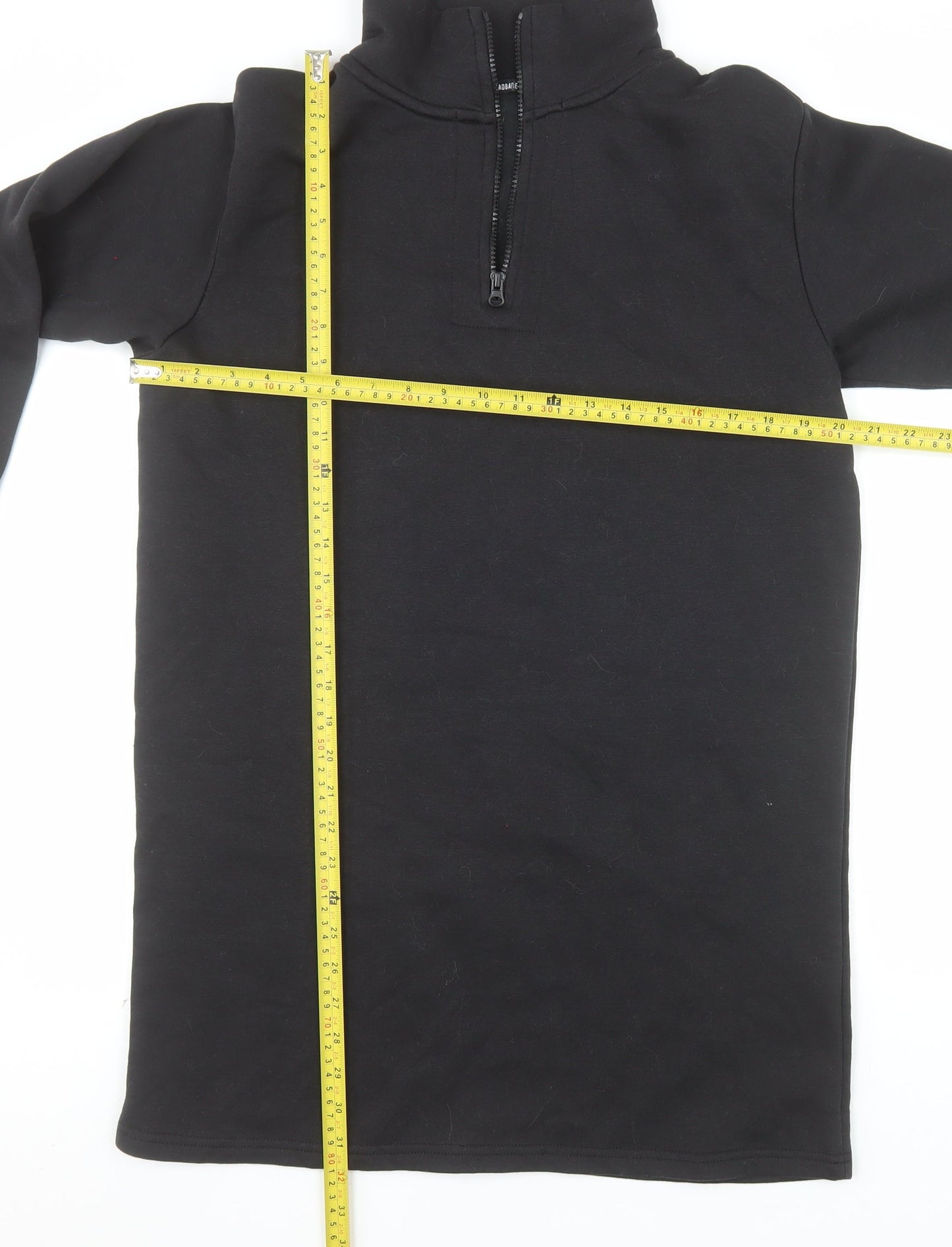 Threadbare Womens Black Size 10 1/2 Zip Pullover Sweatshirt