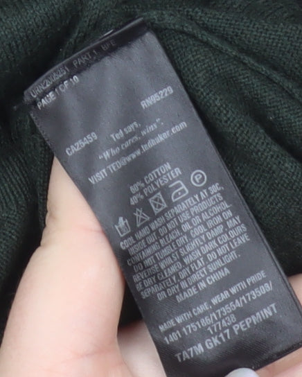 Ted Baker Men's Green Cotton Crew Neck Pullover Jumper Size L