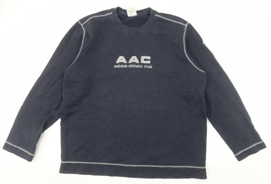 Adidas Men's Blue XL Pullover Sweatshirt Crew Neck AAC Athletic Style