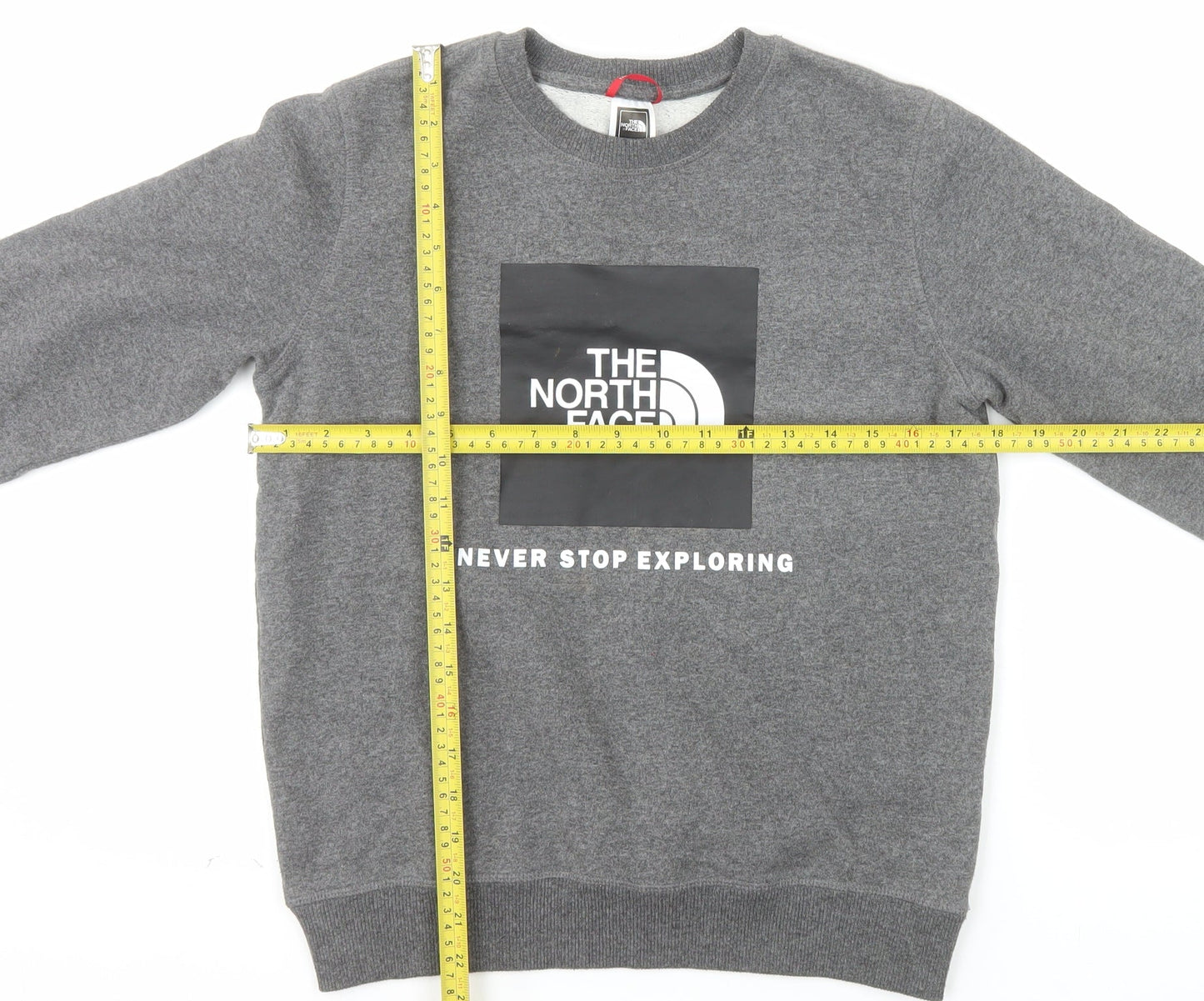 The North Face Boys Grey Pullover Fleece Sweatshirt L Graphic Logo