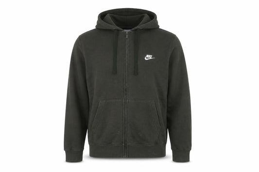 Nike Men's Green Full Zip Hoodie Size M Regular Fit Logo Fleece