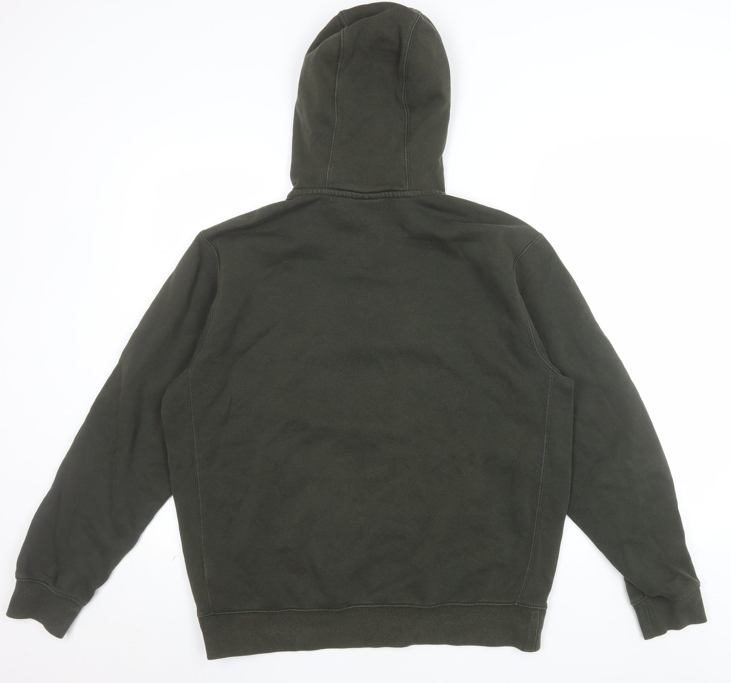 Nike Men's Green Full Zip Hoodie Size M Regular Fit Logo Fleece