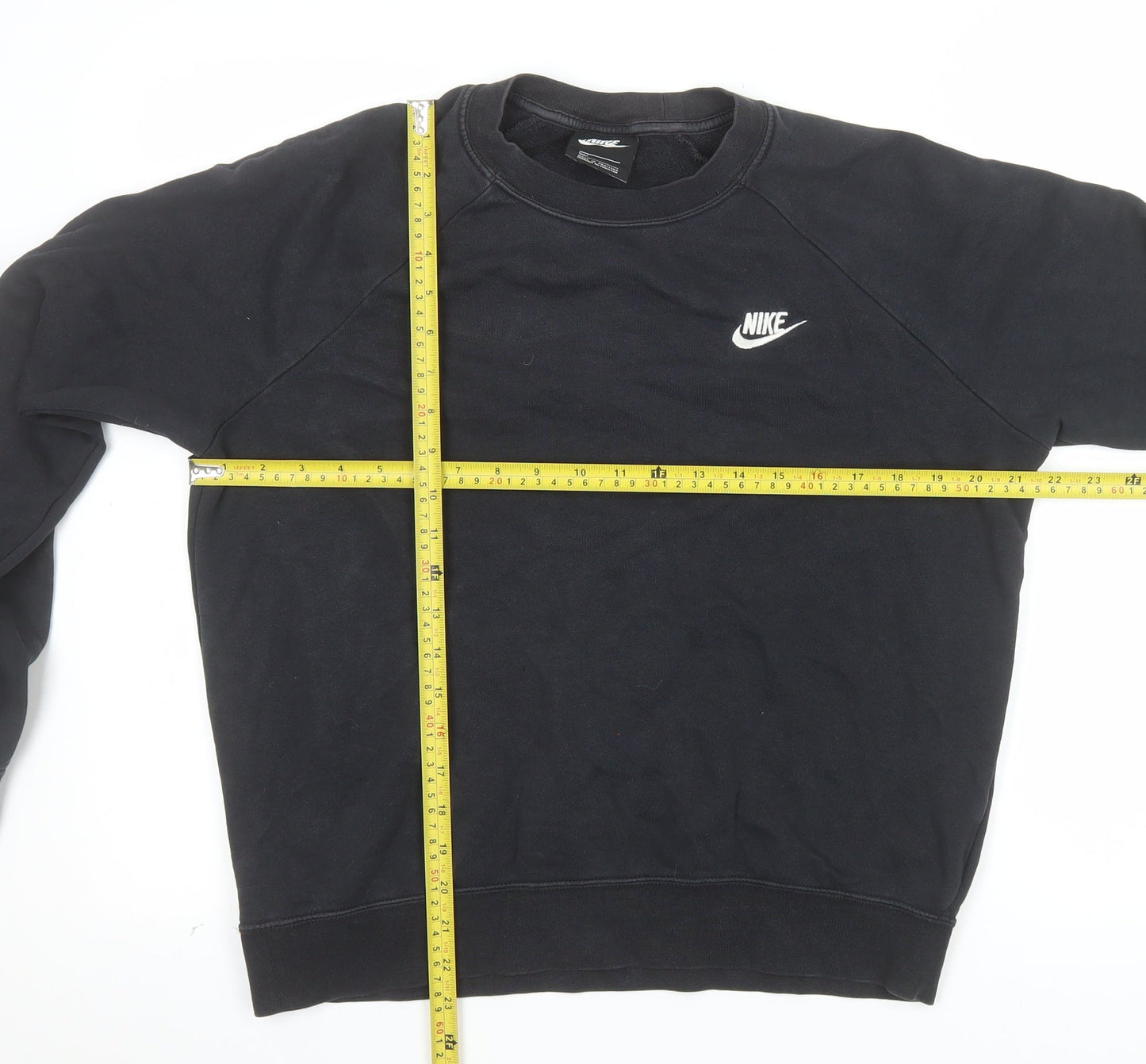 Nike Men's Black Crew Neck Pullover Sweatshirt M Logo Sportswear