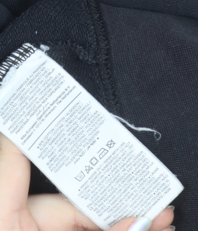 Nike Men's Black Crew Neck Pullover Sweatshirt M Logo Sportswear