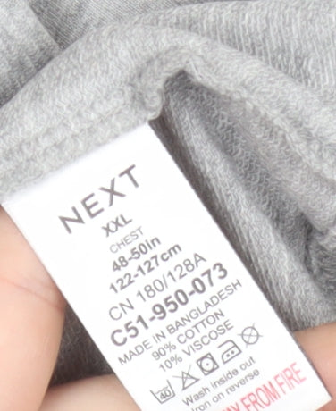 Next Men's Grey 2XL Full Zip Hoodie with Logo