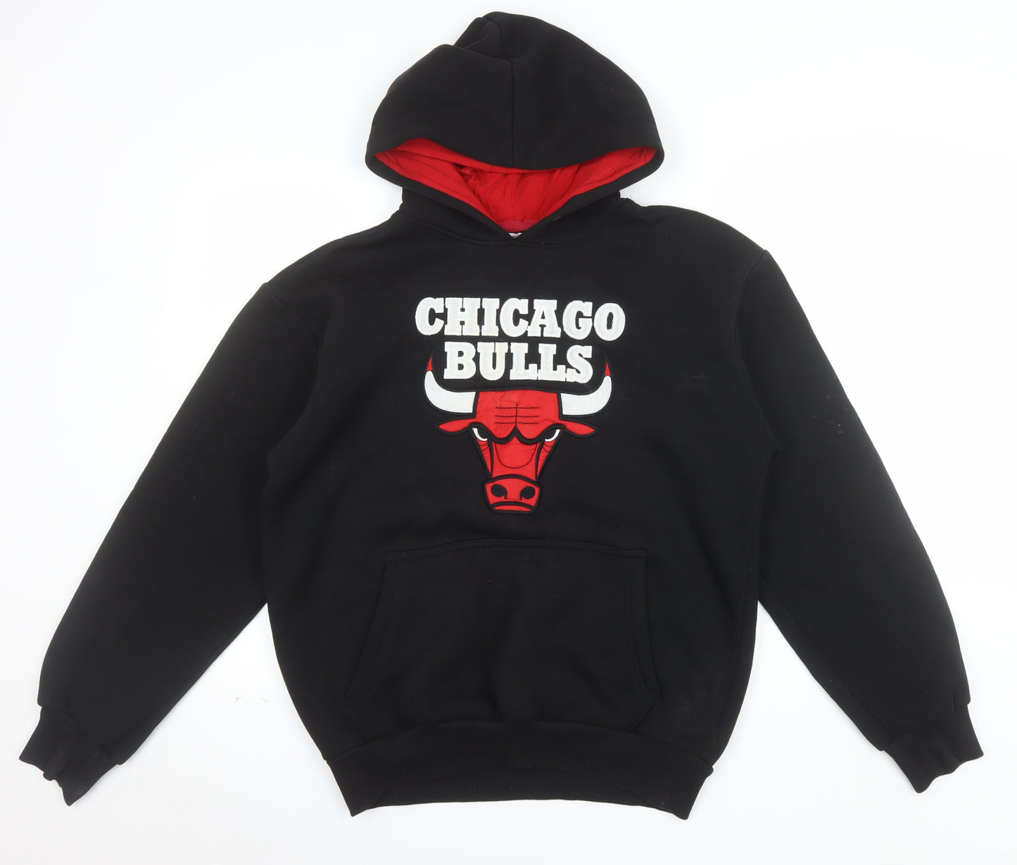 Chicago Bulls Men's Black Pullover Hoodie M Graphic Sports Sweatshirt