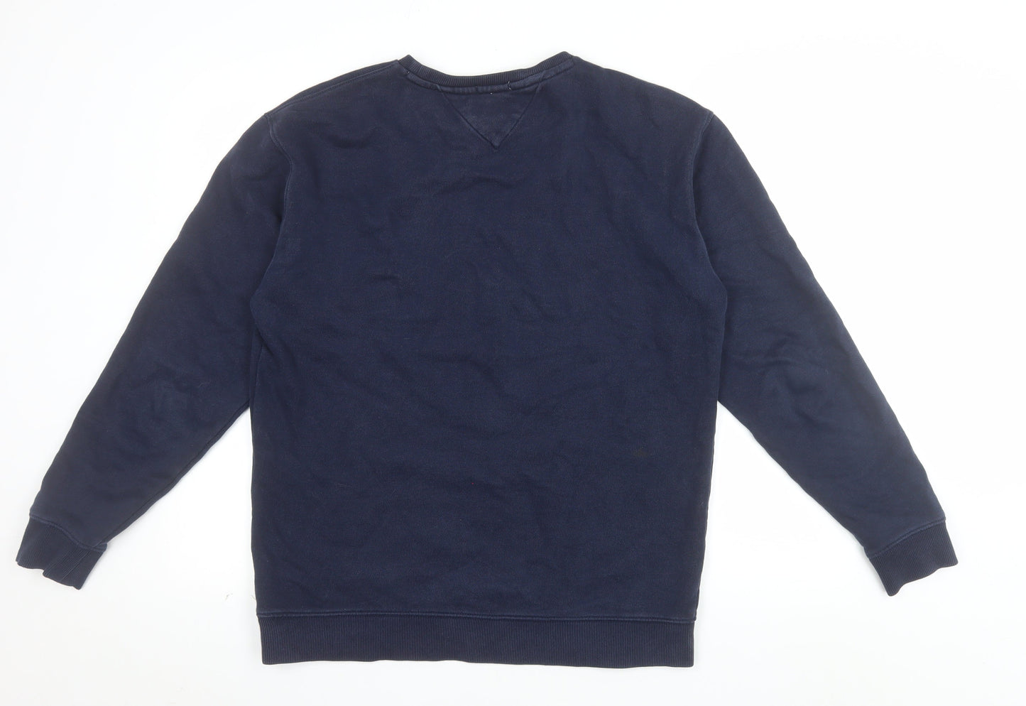 Tommy Jeans Men's Blue Small Relaxed Fit Logo Sweatshirt