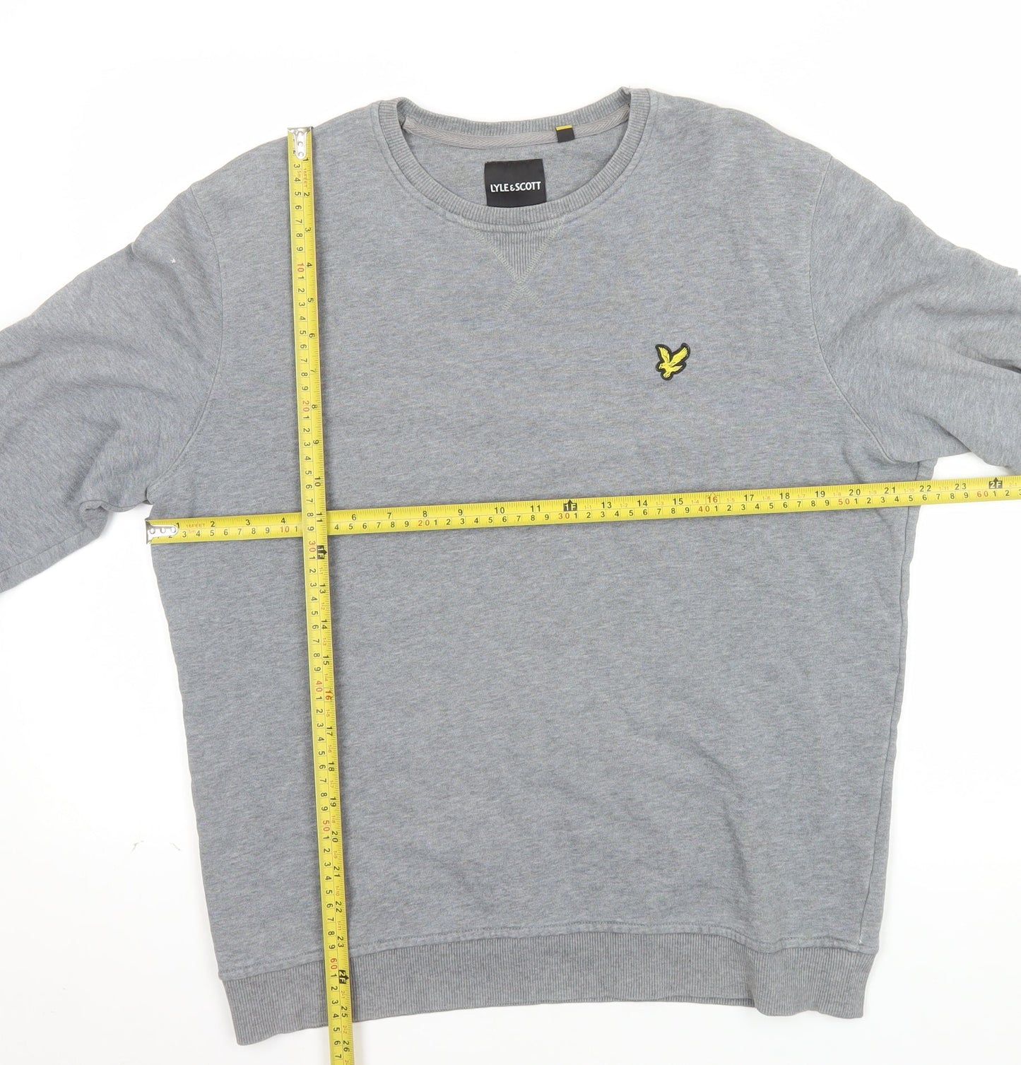 Lyle & Scott Men's Grey Cotton Crew Neck Sweatshirt Size L