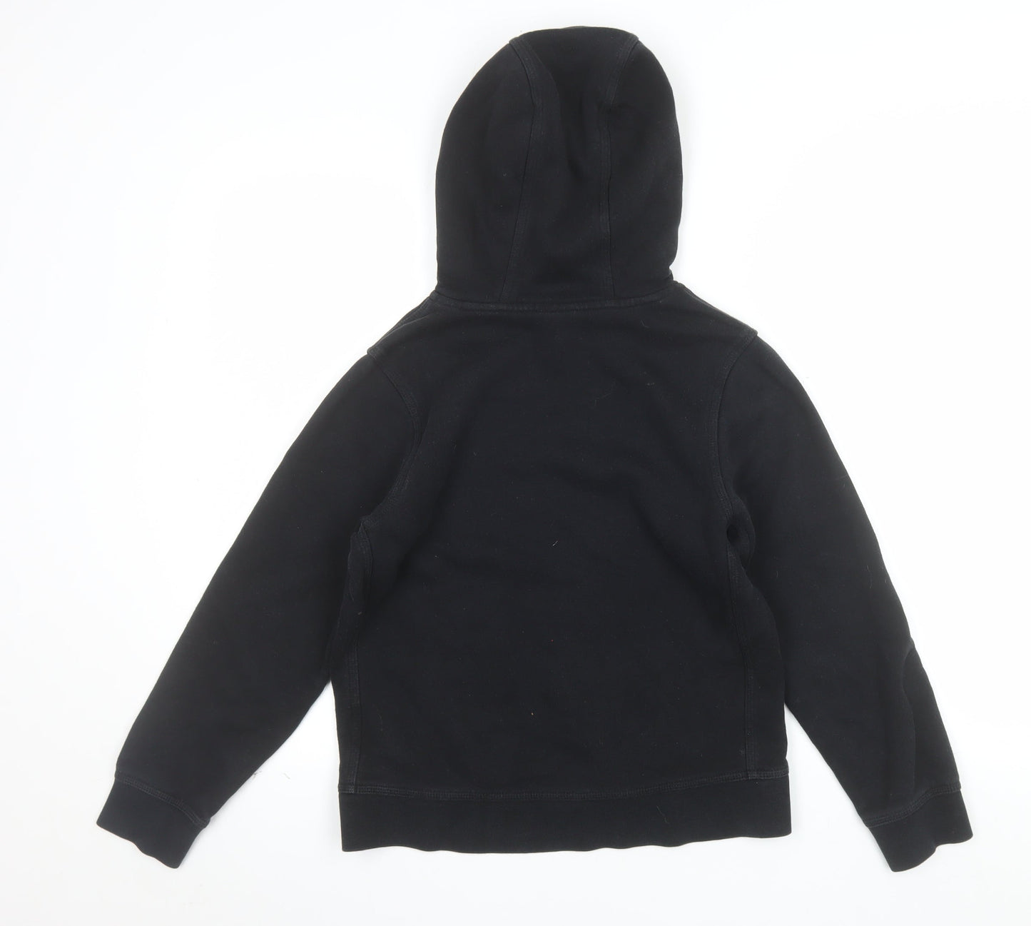 Nike Boys Black Pullover Hoodie M 10-12 Years Cotton Blend Logo Sweatshirt